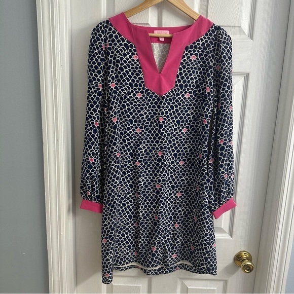 Lilly Pulitzer Dress Mini Silk Mermaid Beach Vacation Preppy Size 2 Extra Small - Picture 3 of 6
